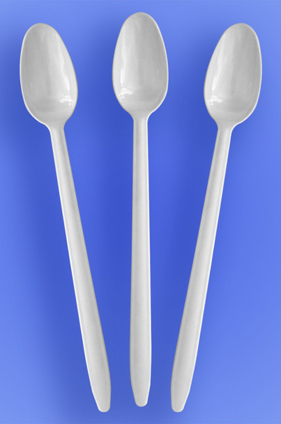 8" Long White Soda Spoons