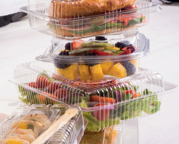 HINGED LID DELI CONTAINER 7" x 10" x 4"  - 24/CASE