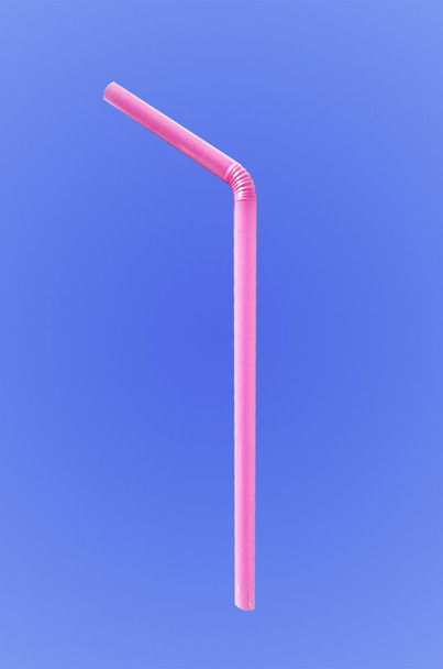 JUMBO FLEXI STRAW 8.5" - PASTEL BLUE AND PINK - (7,500/case)