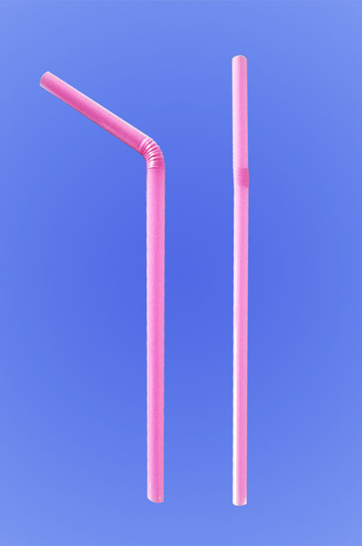 JUMBO FLEXI STRAW 8.5" - PASTEL BLUE AND PINK - (7,500/case)