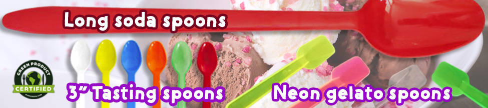 Cornucopia Brands Plastic Ice Cream Spoons Long-handled 100pk