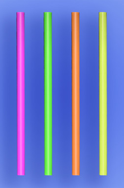 8.5 Colossal Unwrapped Neon Straws, Case of 2,000