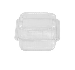 HINGED LID DELI CONTAINER - 6 x 6 x 1 1/2 - 24/CASE - Wow Plastics, Inc.