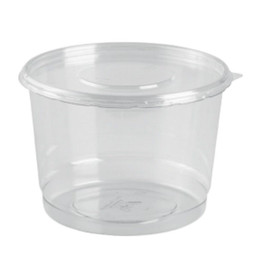 8oz DELI CONTAINER WITH LID - 5 x 1 1/2 TALL - 250/CASE