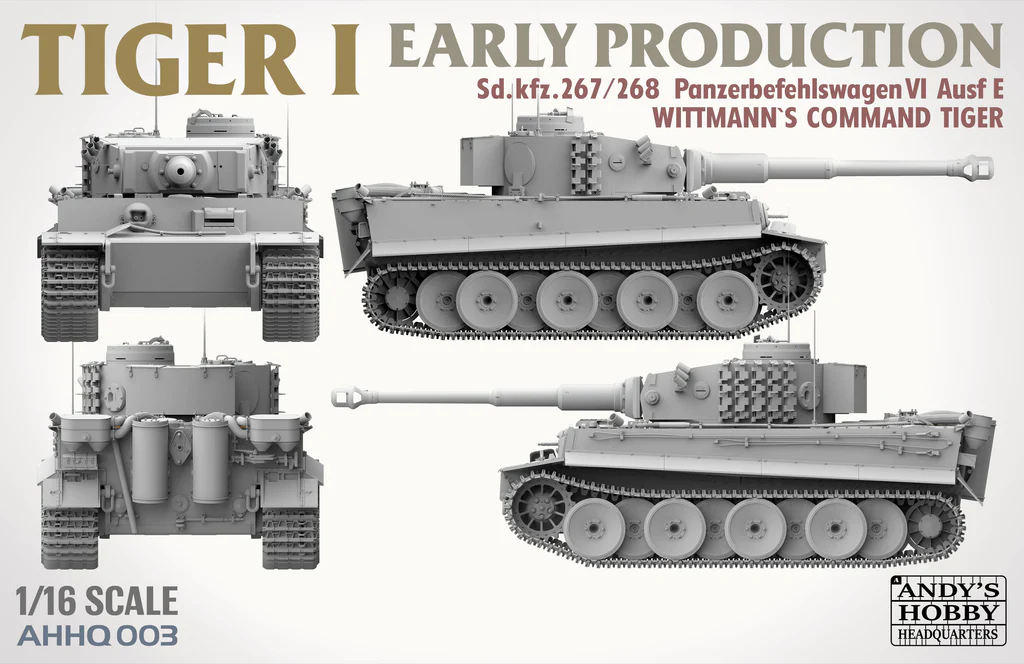 Andy's Hobby Headquarters AHHQ003 Tiger I Early Production 1/16