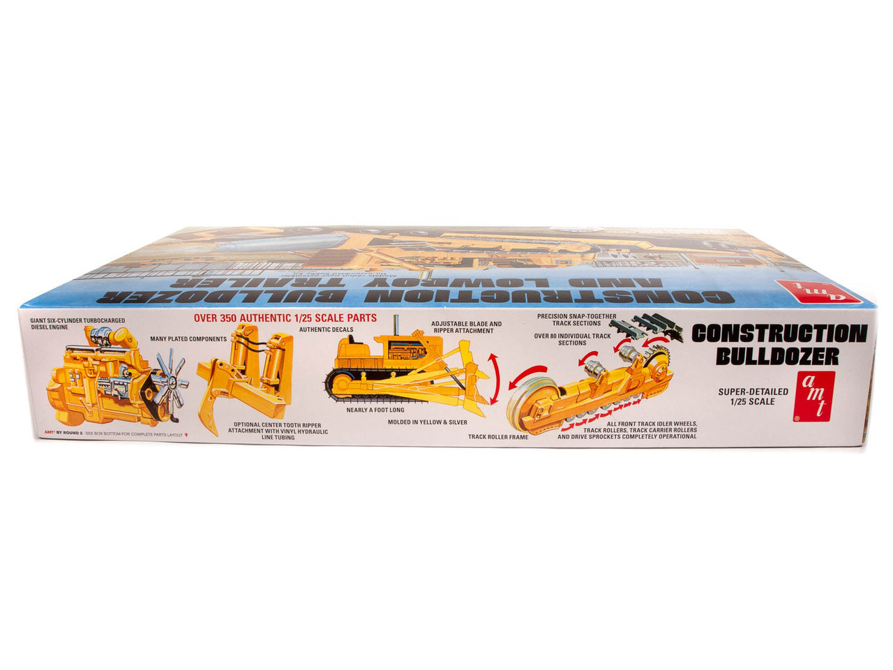 AMT 1218 Lowboy Trailer & Bulldozer Combo 1/25 Scale Model Kit