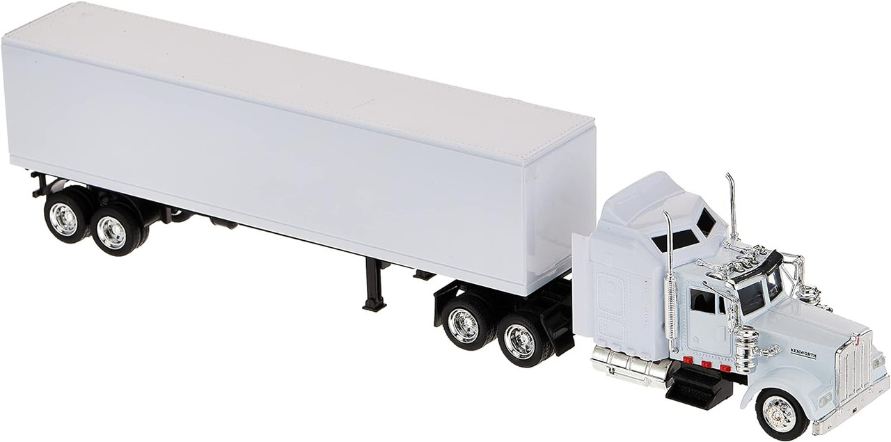New Ray Toys 15843 Kenworth W900 w/White Long Hauler Trailer 1/43