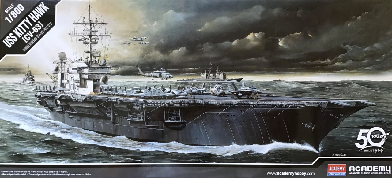 Academy Models 14210 USS Kitty Hawk CV-63 Aircraft Carrier 1/800