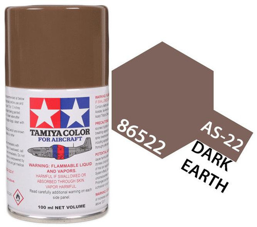Tamiya 86522 AS-22 Dark Earth Aircraft Spray 100ml