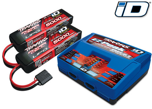 Traxxas TRA2990 EZ-Peak 3S Completer Pack Dual Multi-Chemistry Battery Charger w/Two 5000mAh Power Cell Batteries