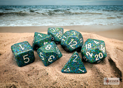 Chessex 15316 Speckled Sea Polyhedral 7-Dice Set Chessex 15316 Speckled Sea Polyhedral 7-Dice Set