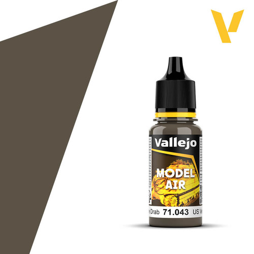 Vallejo 71.043 Model Air - US Olive Drab, 18 ml Bottle Vallejo 71.043 Model Air - US Olive Drab, 18 ml Bottle