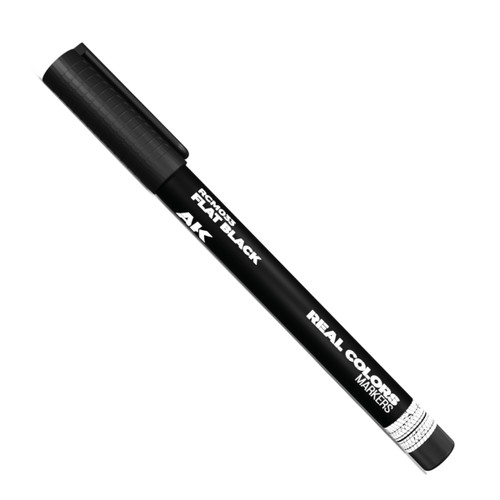 AK Interactive RCM033 Real Colors Flat Black Paint Marker AK Interactive RCM033 Real Colors Flat Black Paint Marker