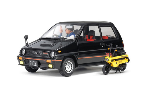 Tamiya 24369 Honda City Turbo w/ Motocompo Scooter 1/24 Scale Model Kit