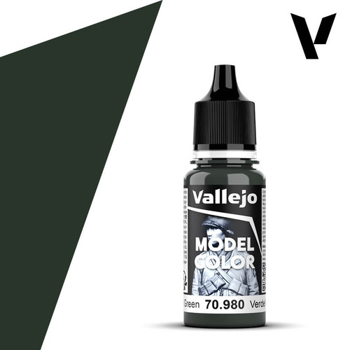 Vallejo 70.980 Model Color - Black Green, 18 ml Bottle