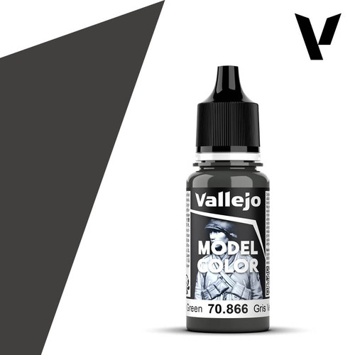 Vallejo 70.866 Model Color - Grey Green, 18 ml Bottle