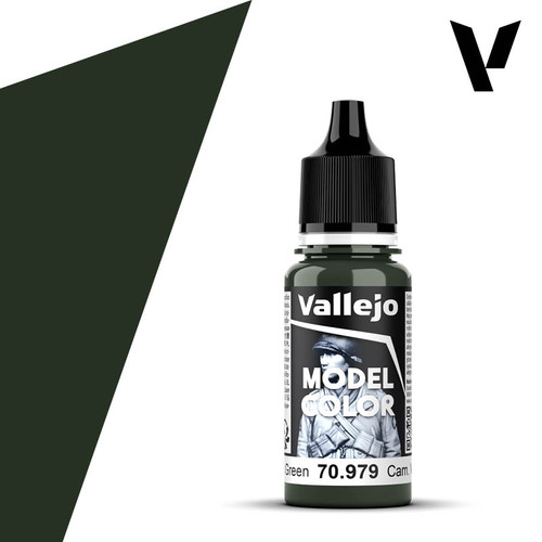 Vallejo 70.979 Model Color - Camouflage Dark Green, 18 ml Bottle