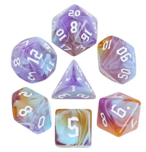 Foambrain Games 2376 Amethyst Sunset RPG Dice Set