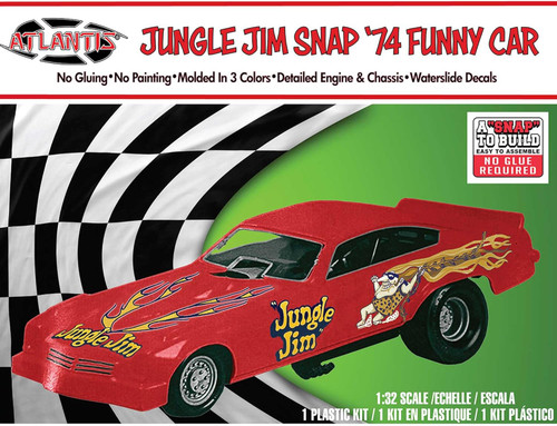 Atlantis Models H1119 1974 Jungle Jim Vega Funny Car 1/32 Scale Model Kit Atlantis Models H1119 1974 Jungle Jim Vega Funny Car 1/32 Scale Model Kit
