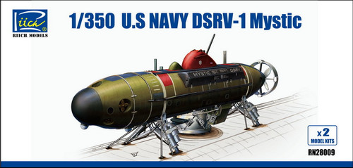 Riich RN28009 U.S. Navy Deep Submergence Rescue Vehicle, DSRV-1 Mystic 1/350 Scale Model Kit