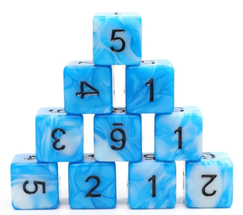 Foambrain Games 2196 12 piece D6s - Cumulus Cloud Foambrain Games 2196 12 piece D6s - Cumulus Cloud