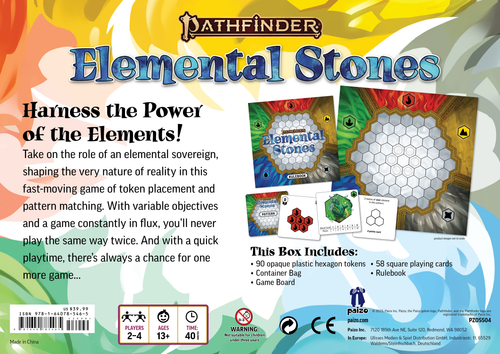 Paizo 5504 Pathfinder: Elemental Stones