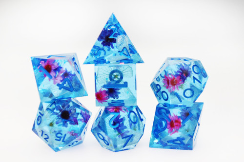 Foambrain Games 2668 Sharp Edge RPG Dice Set - Spring Showers