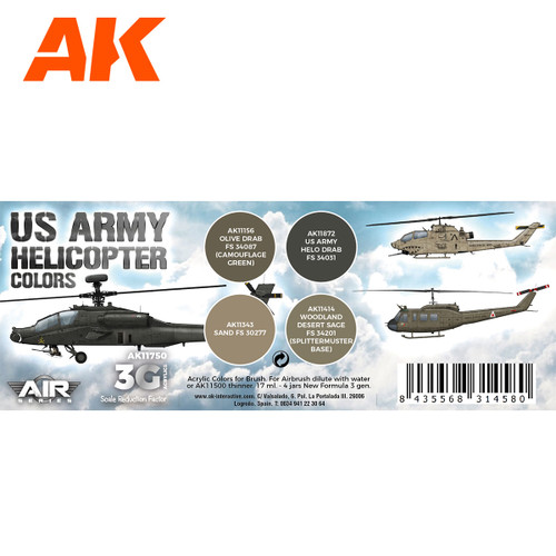 AK Interactive AK11750 3G Air - US Army Helicopter Colors AK Interactive AK11750 3G Air - US Army Helicopter Colors