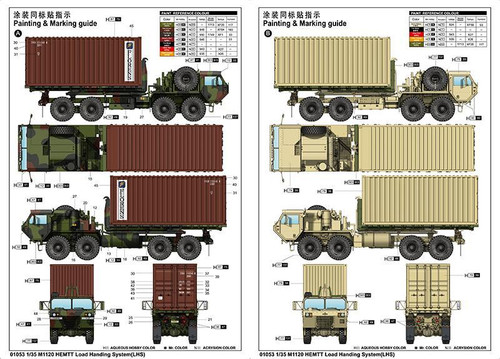 Trumpeter 01053 M1120 HEMTT Load Handling System Tactical Truck 1/35 Scale Model Kit Trumpeter 01053 M1120 HEMTT Load Handling System Tactical Truck 1/35 Scale Model Kit