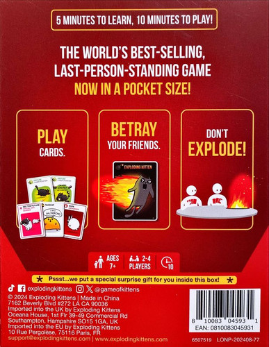 Exploding Kittens Games EKGIMP8 Exploding Kittens: Grab & Game Exploding Kittens Games EKGIMP8 Exploding Kittens: Grab & Game