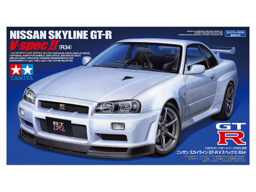Tamiya TAM24258 Nissan Skyline GT-R (R34) V.spec II Plastic Model Kit 1/24
