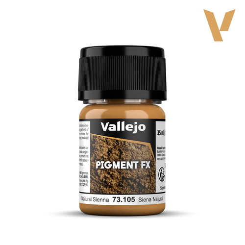 Vallejo 73.105 Natural Sienna Pigment FX Powder 35ml Pot Vallejo 73.105 Natural Sienna Pigment FX Powder 35ml Pot