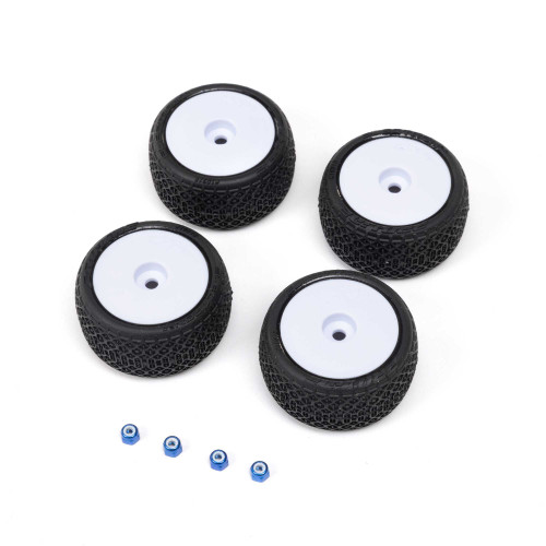 ProLine PRO1031513 Electron 2.0 F/R Tires Mounted 7mm White (4) for Losi Micro-T