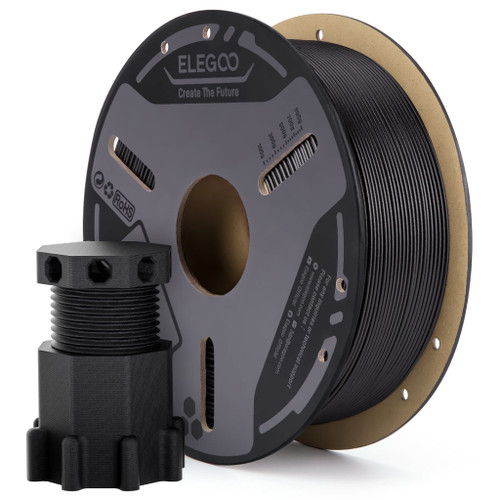 Elegoo Carbon Fiber Black PETG-CF 1.75mm Filament Spool 1KG Elegoo Carbon Fiber Black PETG-CF 1.75mm Filament Spool 1KG