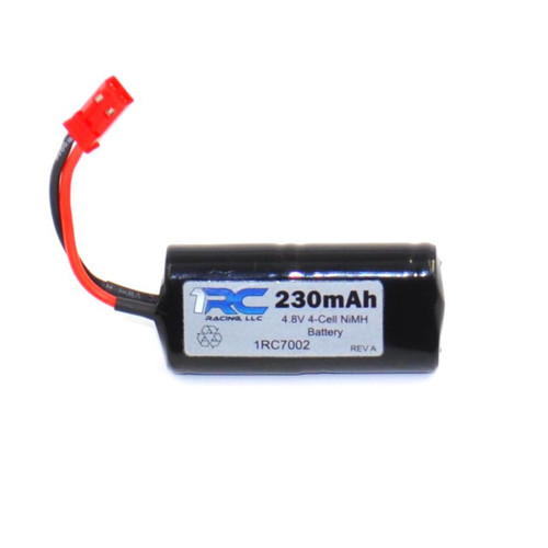 1RC Racing 1RC7002 NiMh Battery, 4 Cell NiMh, 230mAH, 1/18 Midget