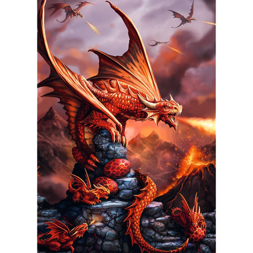 Trefl 10900 Premium Plus 1000 Piece Puzzle - Anne Stokes Fire Dragon