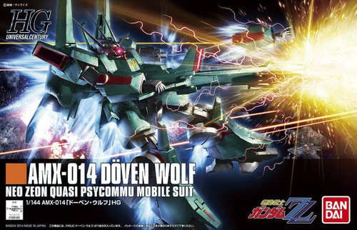 Bandai 5062914 #173 AMX-014 Doven Wolf Neo Zeon Quasi Psycommu Mobile Suit HGUC 1/144 Scale Model Kit