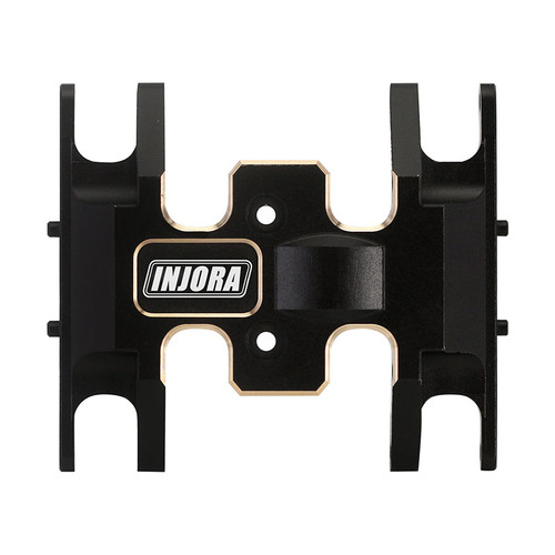 INJORA SCX24-111BK Black Brass Skid Plate Gearbox Transmission Mount for Axial SCX24