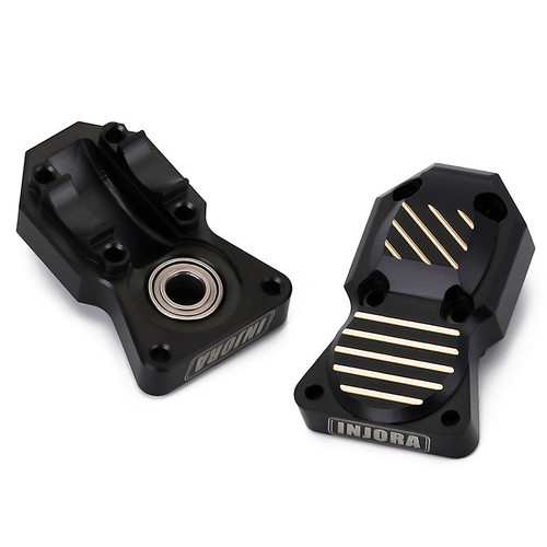 INJORA SCX24-37BK 10g/pcs Black Brass Diff Covers for Axial SCX24 AX24