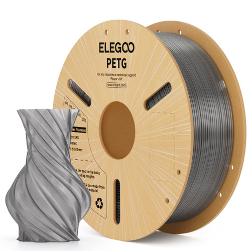 Elegoo Grey PETG Translucent 1.75mm Filament Spool 1KG