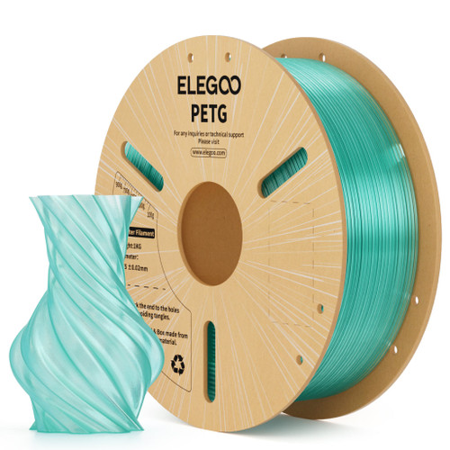 Elegoo Green PETG Translucent 1.75mm Filament Spool 1KG
