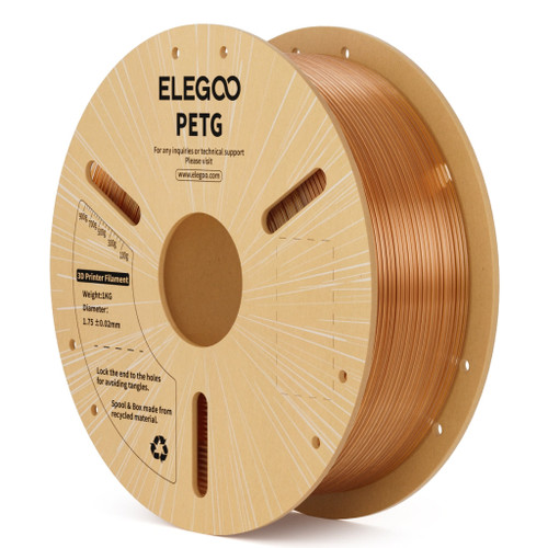 Elegoo Amber PETG Translucent 1.75mm Filament Spool 1KG