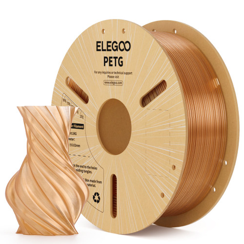 Elegoo Amber PETG Translucent 1.75mm Filament Spool 1KG