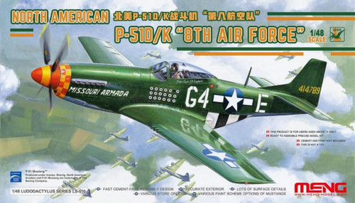 Meng LS-010 North American P-51D P-51K Mustang 8th Air Force 1/48 Scale Model Kit