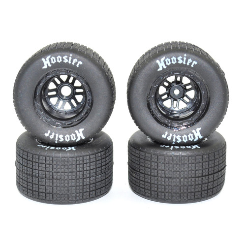 1RC Racing 1RC5541 FR/RR Soft Tires & Black Wheels, 1/18 LM (4)