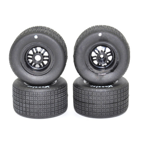 1RC Racing 1RC5541 FR/RR Soft Tires & Black Wheels, 1/18 LM (4)