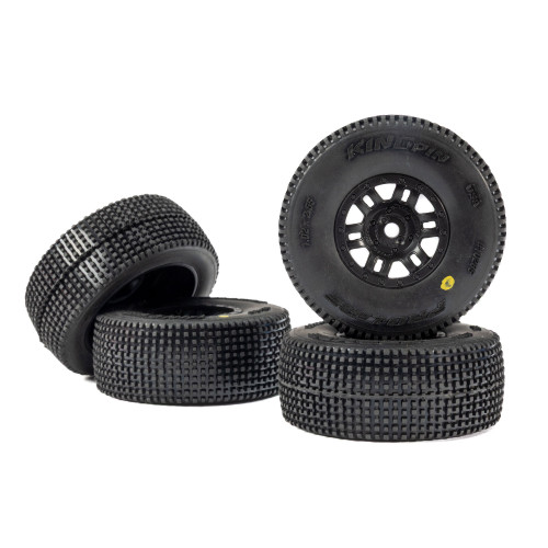 ProLine PRO1028510 King-Pin F/R Tires Mounted 12mm Hex Black Split Six (4) for ARRMA MOJAVE GROM