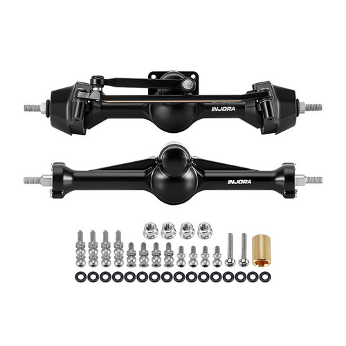 INJORA SCX30-25BKFR +3mm Front & Rear Planet Axles with Brass Steering Knuckles for 1/30 SCX30