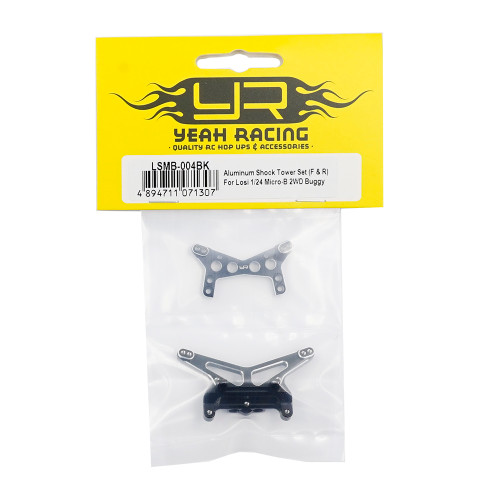 Yeah Racing YEA-LSMB-004BK Aluminum Shock Tower Set (F & R) For Losi Micro-B/T