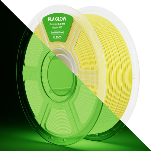 Elegoo Glow Yellow PLA 1.75mm Filament Spool 1KG
